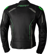 S1 CE JACKET BLK/GRY/NEON GRN LEATHER