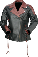 Women's Combiner Leather Jacket