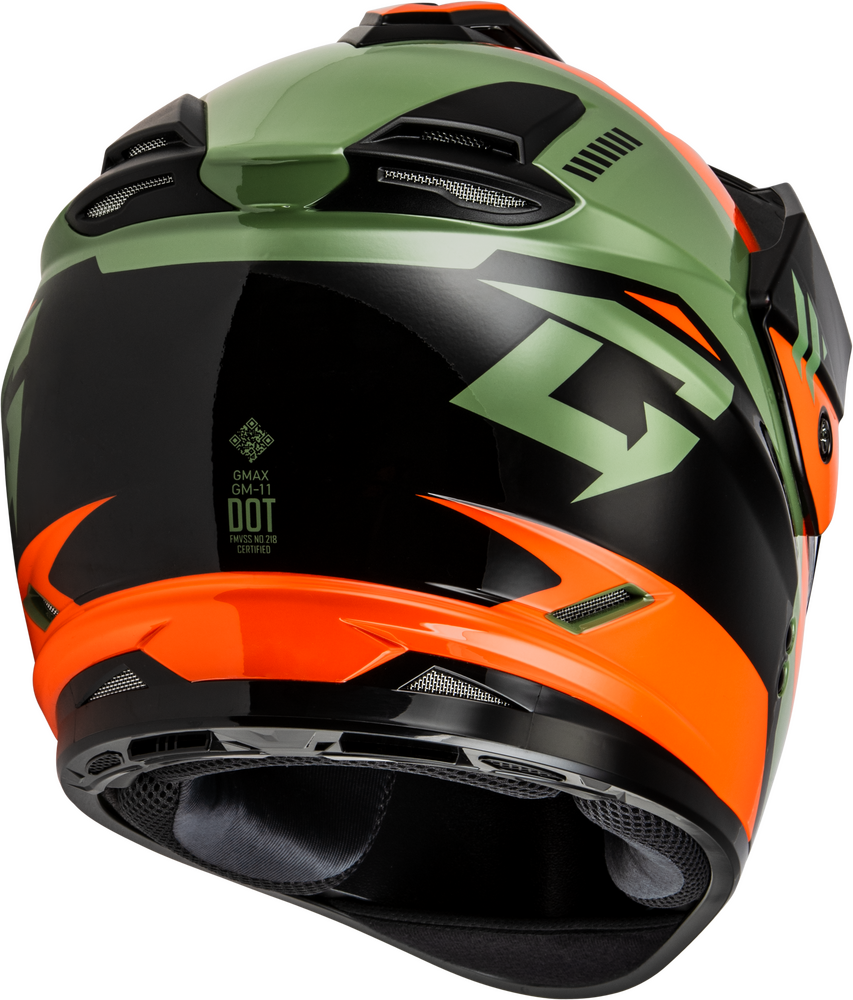 GM-11S RONIN SNOW HELMET ORANGE/GREEN/BLACK