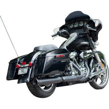 S&S Cycle 2-into-1 Swindler Exhaust Conversion Kit - 4" - Black - M8 Touring