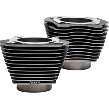 S&S Cycle Cylinder Set - 4.25" Bore - Unhoned - Black Granite w/Highlights - M8