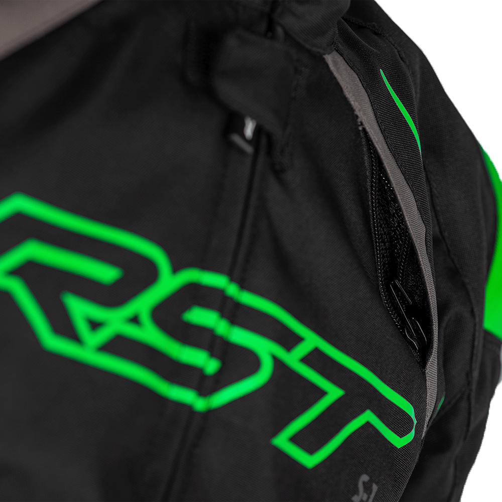 S1 CE JACKET BLK/GRY/NEON GRN TEXTILE