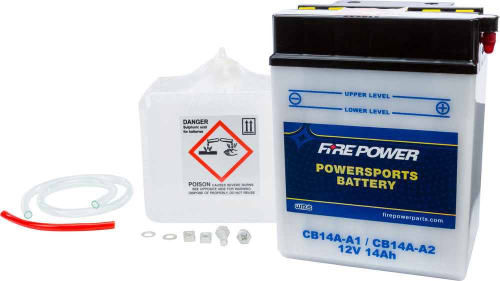 Fire Power Battery w/Acid CB14A-A1/14A-A2 12V Heavy Duty - Bombardier/Honda+
