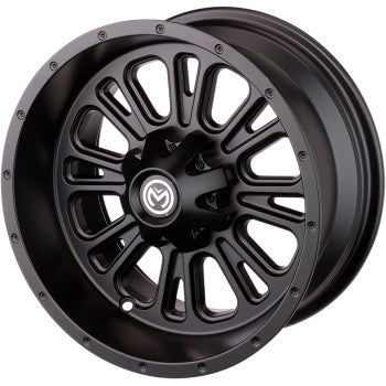 Moose Offroad Wheel - 399X - Rear - Black - 12x8 - 4/156 - 4+4