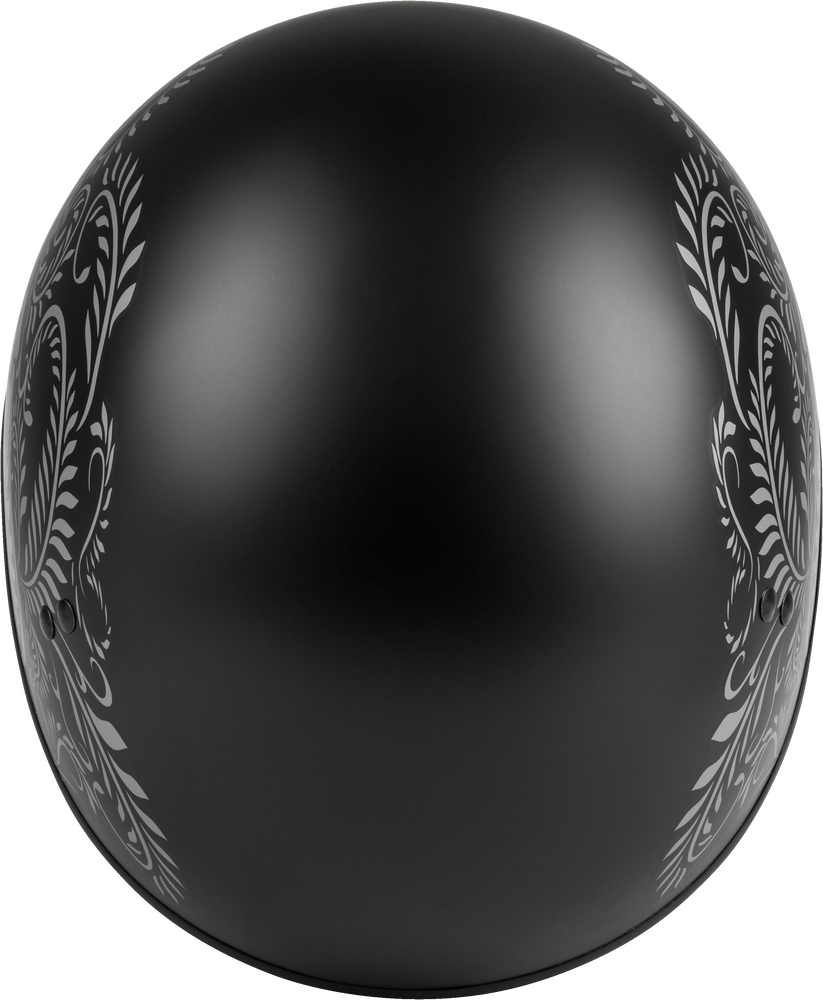GMAX HH-65 Half Helmet Rose Naked Matte Black/Silver