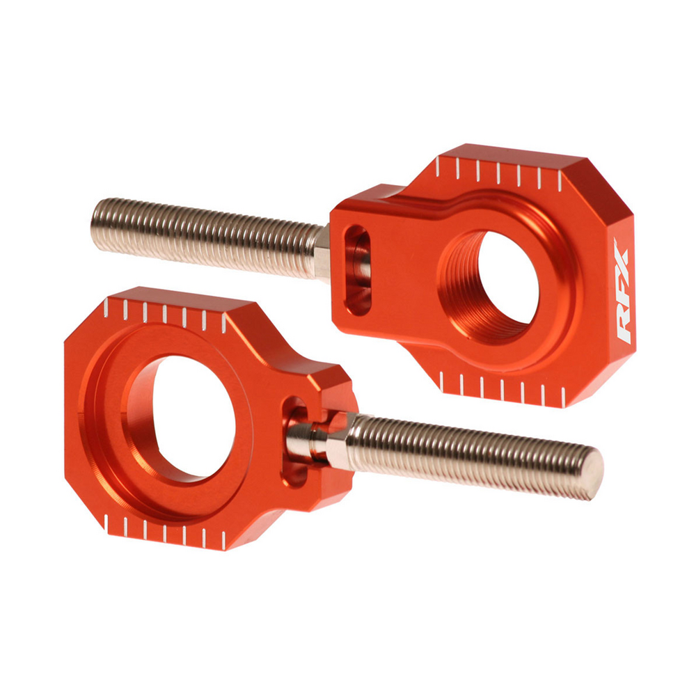 RFX REAR AXLE BLOCKS ORANGE KTM/HUSQ/GAS