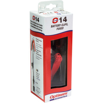 Tecmate OptiMate™ Battery Clips Charger Cord - SAE to Fused Battery Clips