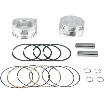 S&S Cycle Piston Kit - For 100"/107" Super Sidewinder® - 4.000" - +0.010"