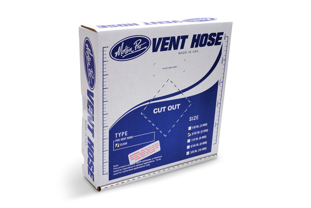 MOTION PRO CLEAR VINYL VENT LINE 3/16"X25'