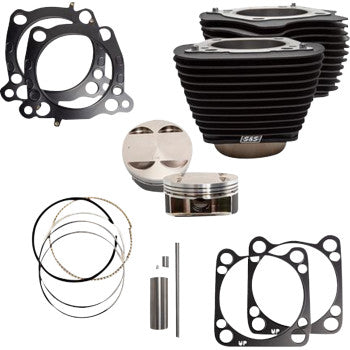 S&S Cycle Cylinder Kit - 131" Stroker Cylinder - Wrinkle Black w/o Highlights - M8