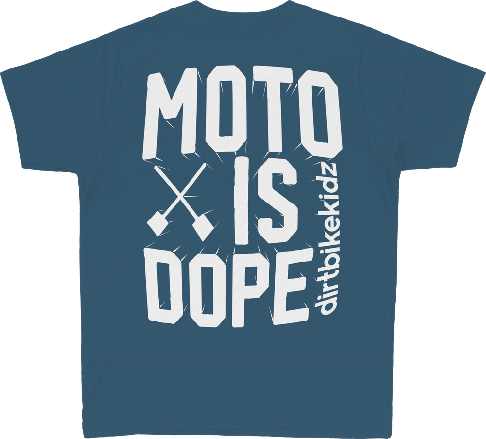 DBK MOTO IS DOPE YOUTH TEE LAGOON BLUE YM
