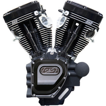 S&S Cycle T124 Long Block Engine - Black - Touring