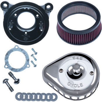 S&S Cycle Mini Teardrop Stealth Air Cleaner Kit - Chrome