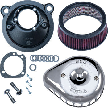 S&S Cycle Mini Teardrop Stealth Air Cleaner Kit - Chrome
