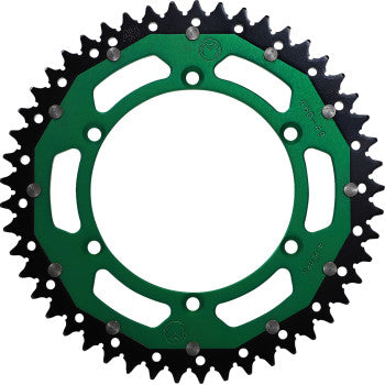 Moose Offroad Dual Sprocket Dual Sprocket - 49 Tooth - Green - Kawasaki/Suzuki
