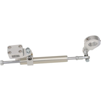 Moose Offroad 7-Way Steering Stabilizer — Rebuildable Steering Stabilizer - Silver - 7-Way