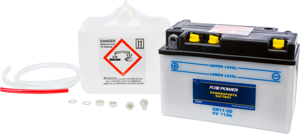 Fire Power Battery W/Acid 6N11-2D 6V - Honda/Yamaha