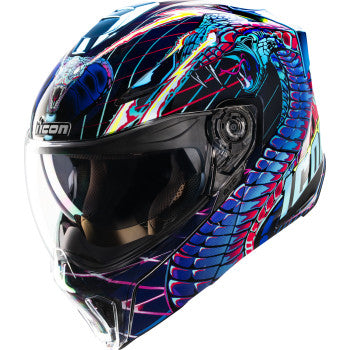 Icon Threshold™ Synthwave Lazer Cobra Modular Helmet