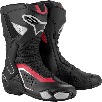 SMX-6 V3 Vented Boots - Black/Silver/Red - US 10.5/EU 45