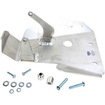 Moose Offroad Aluminum Skid Plate — Skid Plate Skid Plate - Silver - Honda - CRF110F