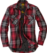 COVERT WOMENS FLANNEL RED/GREY LG