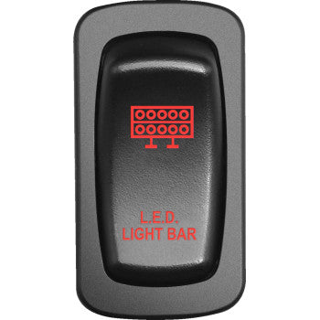 Moose Offroad Low-Profile Switch - Light Bar - Red