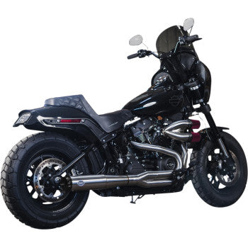 S&S Cycle 2-into-1 Superstreet Exhaust System - 50 State - M8 Softail - Stainless Steel