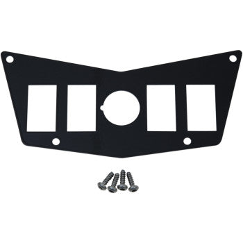 Moose Offroad Center Dash Plate Dash Plate - 4 Switch - Black