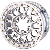 Moose Offroad Wheel - 346X - Beadlock/6 Lug - Front/Rear - Silver - 15x7 - 6/5.5 - 5+2