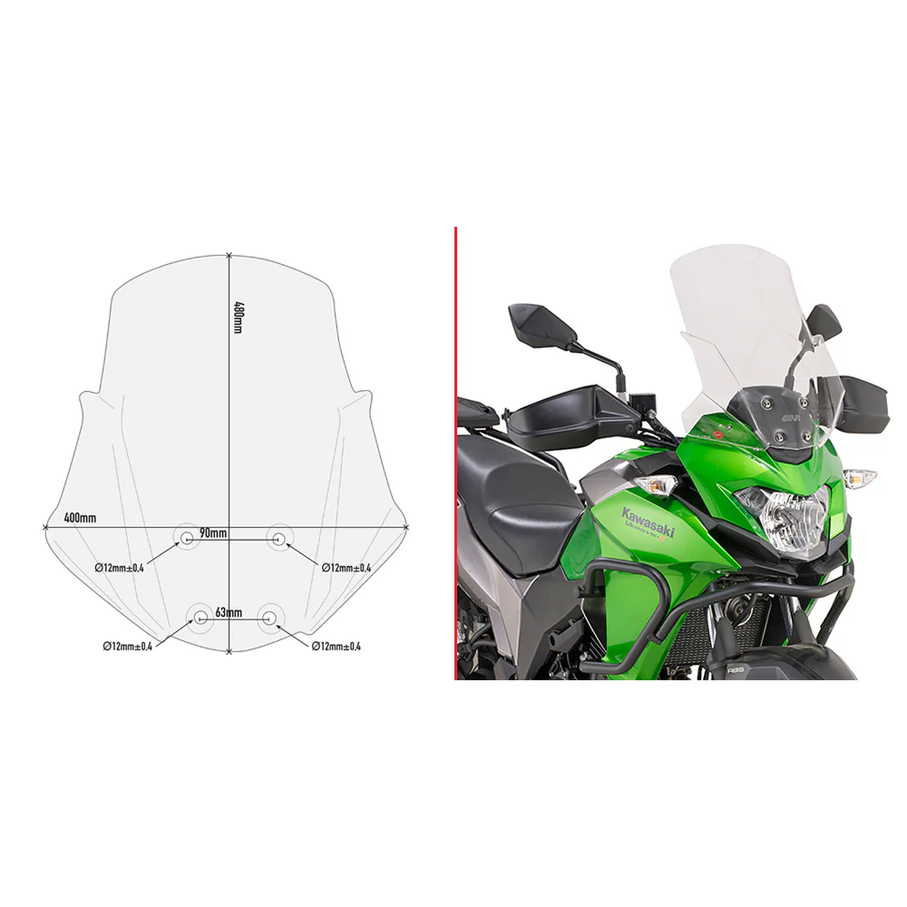 GIVI WINDSHIELD SPECIFIC CLEAR KAW