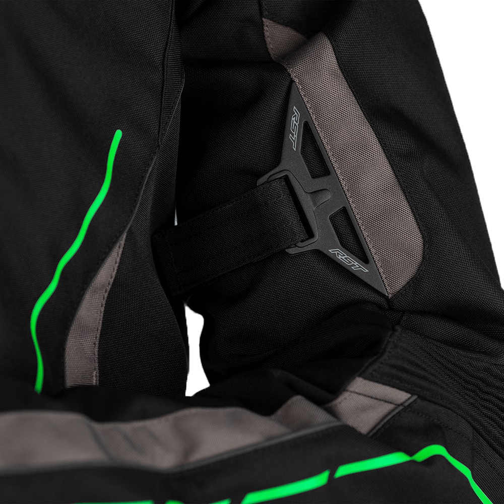 S1 CE JACKET BLK/GRY/NEON GRN TEXTILE