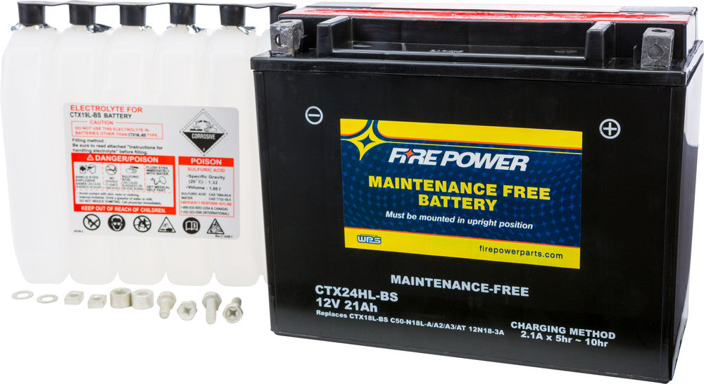 Fire Power Battery CTX24HL-BS Maintenance Free - Arctic Car/Bombardier/Can-Am/Indian