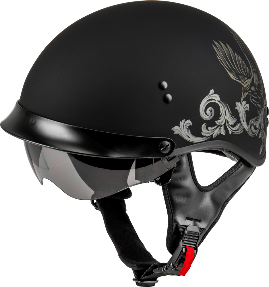 GMAX HH-65 Corvus Matte Black/Tan Helmet W/ Peak