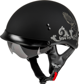 GMAX HH-65 Corvus Matte Black/Tan Helmet W/ Peak