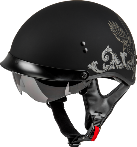 GMAX HH-65 Corvus Matte Black/Tan Helmet W/ Peak
