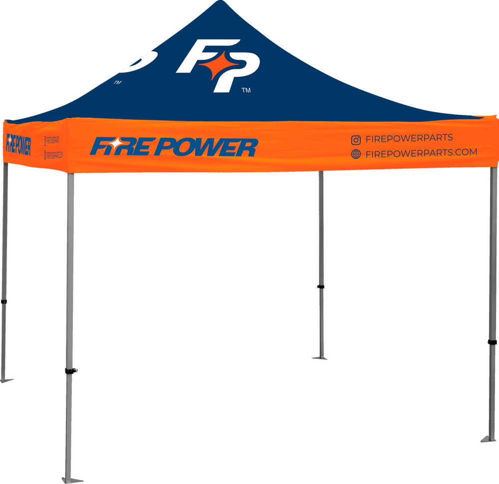FIRE POWER CANOPY TOP 10' X 10' BLUE W/ WHITE LOGO