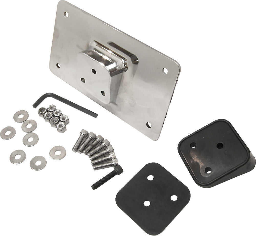 HARDDRIVE LAY DOWN LICENSE PLATE MOUNT FENDER MOUNT CHROME