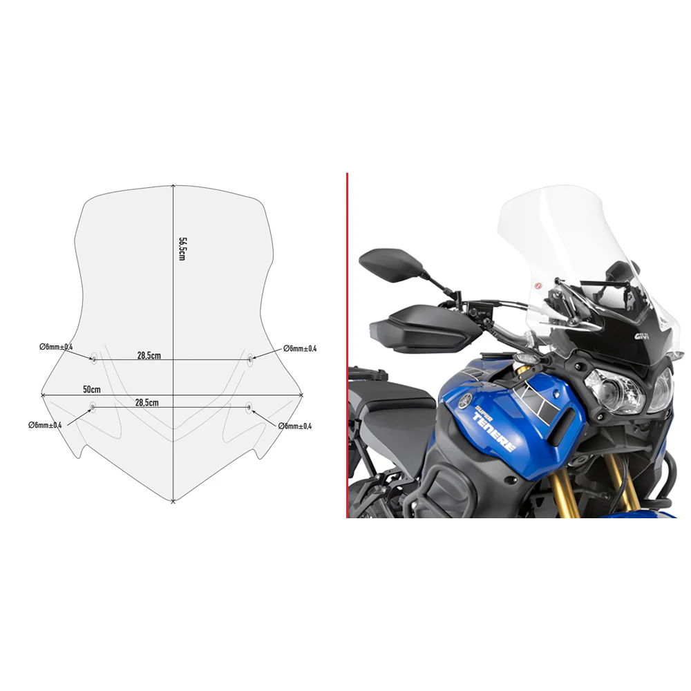 GIVI WINDSHIELD SPECIFIC CLEAR YAM