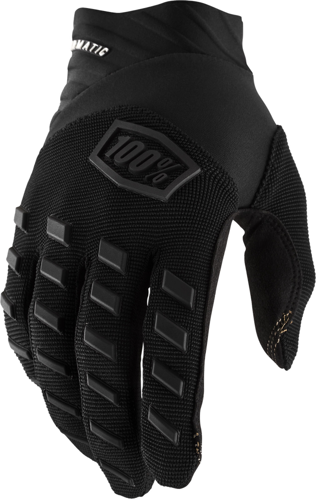 100-PERCENT AIRMATIC YOUTH GLOVES BLACK/CHARCOAL