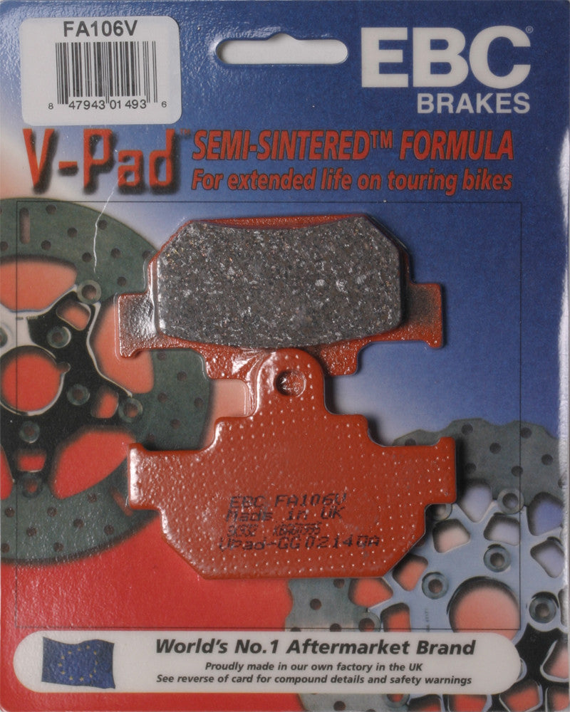 EBC BRAKE PADS FA106V SEMI-SINTERED V SERIES