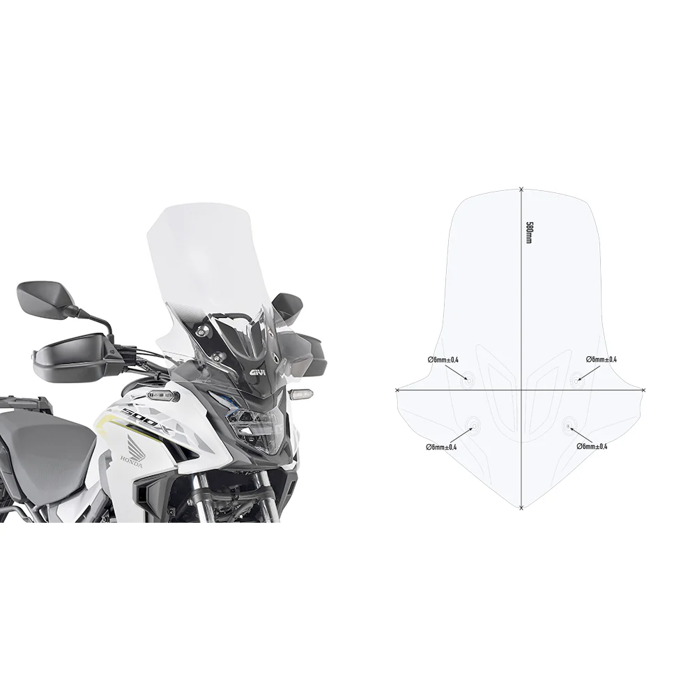 GIVI WINDSHIELD SPECIFIC CLEAR HON