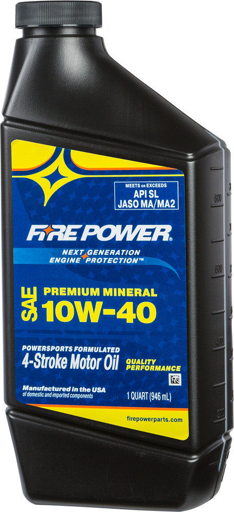 FIRE POWER MINERAL OIL 10W40 4T 1 QT (12/CASE  SOLD EA)