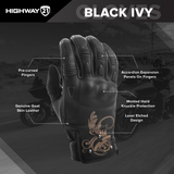 Highway 21 Women's Black Ivy Gloves
