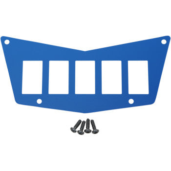 Moose Offroad Center Dash Plate Dash Plate - 5 Switch - Blue
