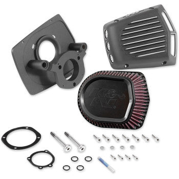 K & N Street Metal Air Intake Kit - Black - Softail/Touring/Trike