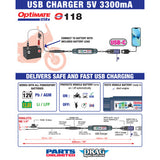 Tecmate OptiMate™ Battery to USB-C Charger with SAE
