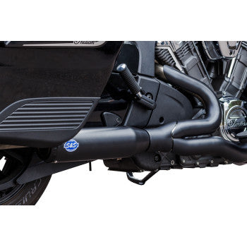 S&S Cycle 2-into-1 Qualifier Exhaust System - Race Only - Black - Stainless Steel