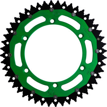 Moose Offroad Dual Sprocket Dual Sprocket - 48 Tooth - Green - Kawasaki/Suzuki