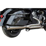 S&S Cycle 2-into-1 Qualifier Exhaust System - Brushed Stainless Steel - Race Only - Indian with PowerPlus