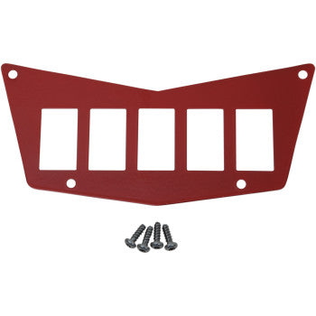 Moose Offroad Center Dash Plate Dash Plate - 5 Switch - Red